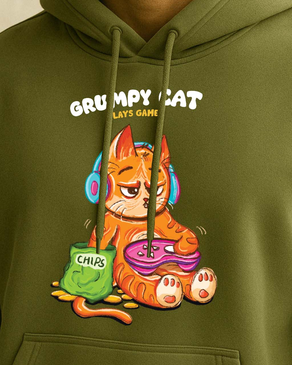 Grumpy Cat is a Gamer Hoodie