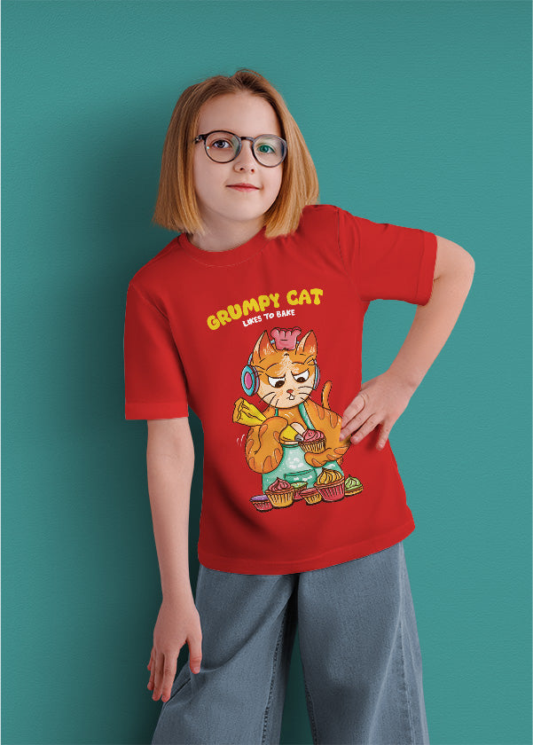 Grumpy cat likes to bake (kids)
