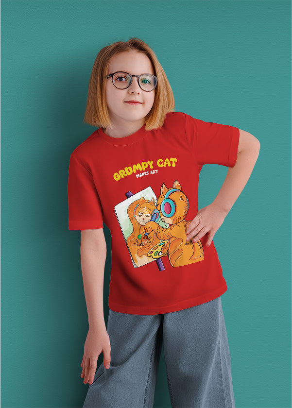 Grumpy cat makes art (kids)