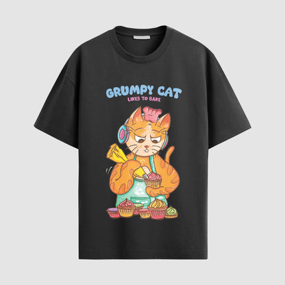 Grumpy cat likes to bake