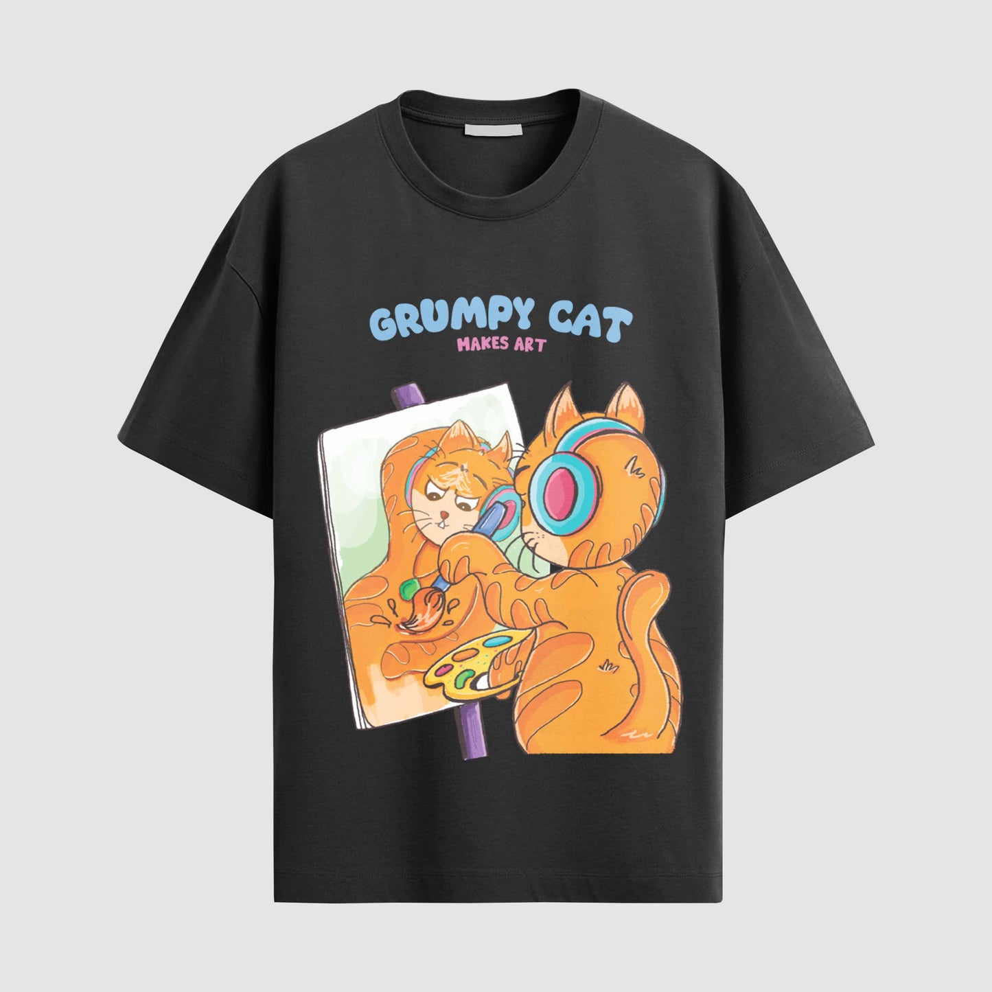 Grumpy cat makes art