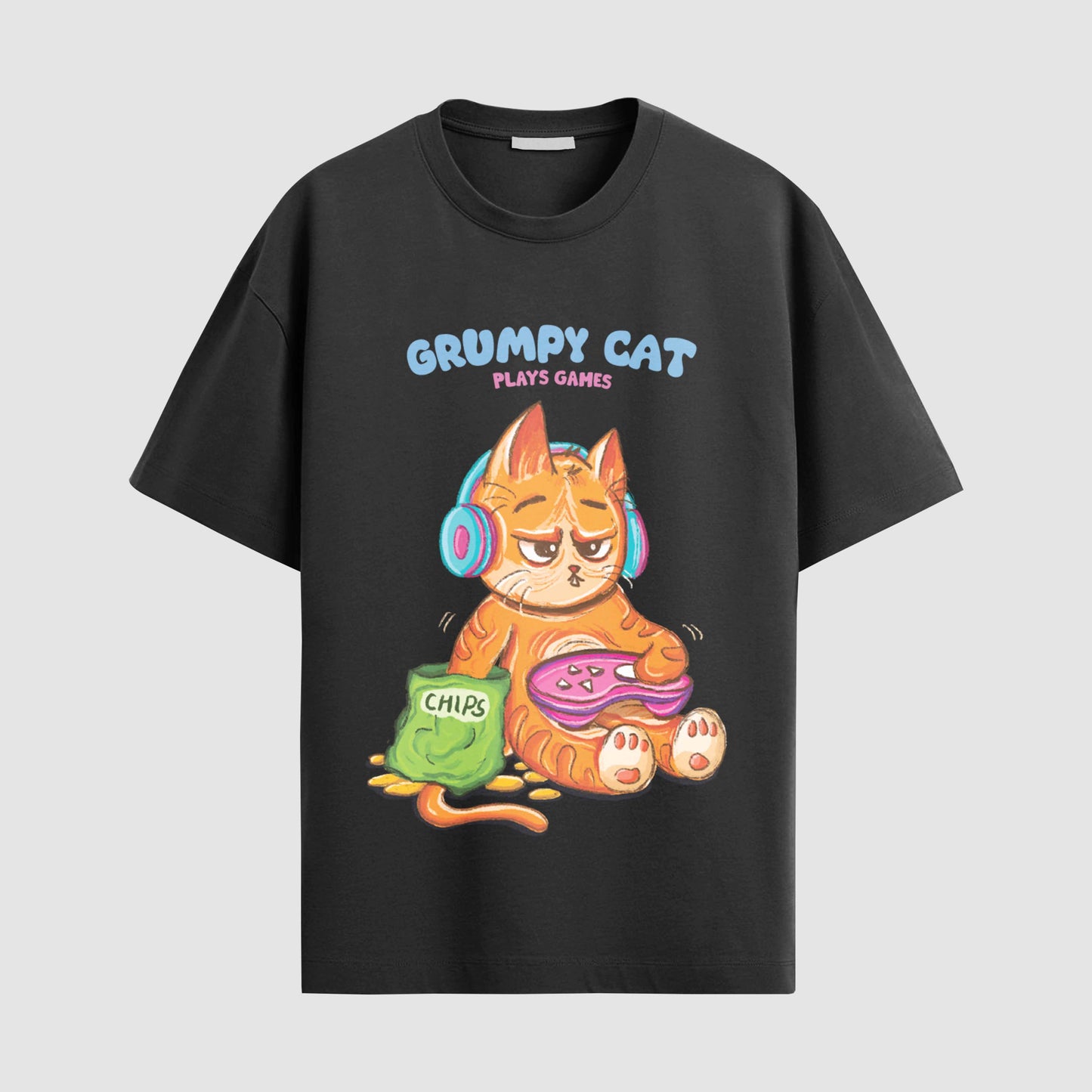 Grumpy cat plays games