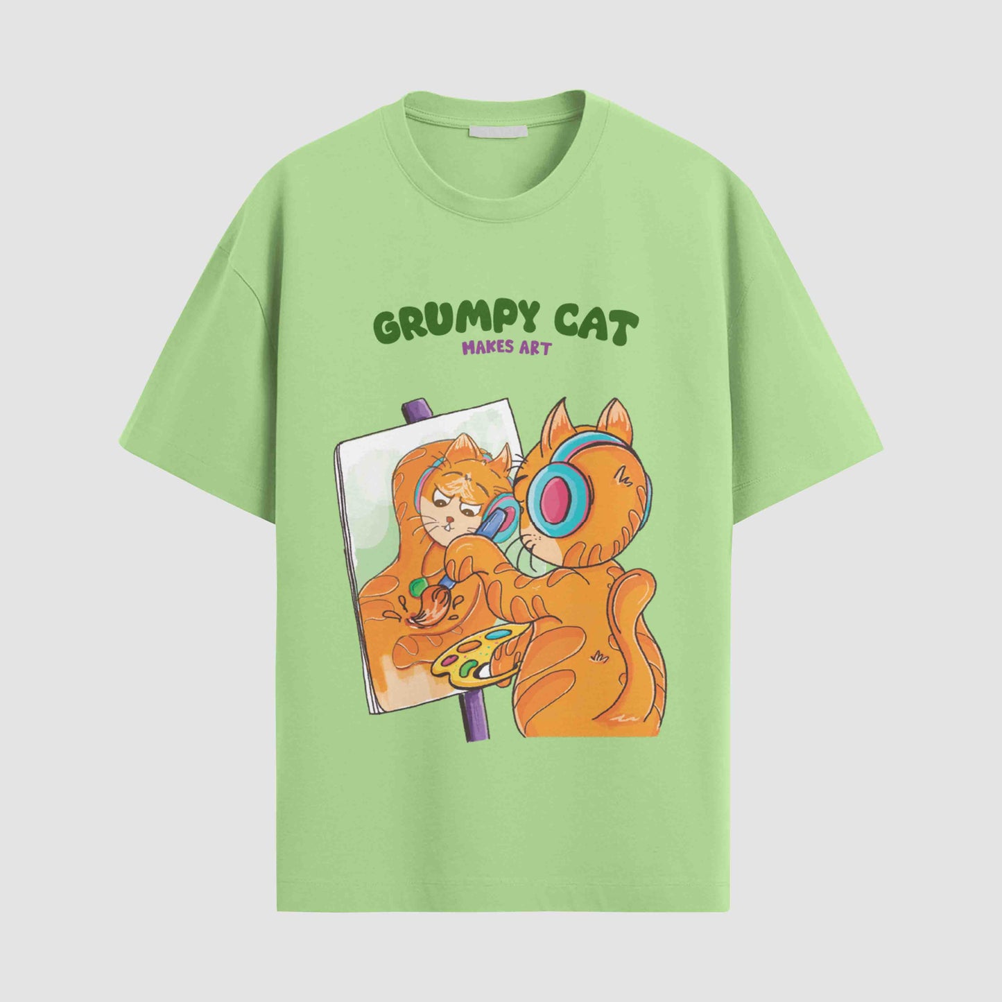 Grumpy cat makes art