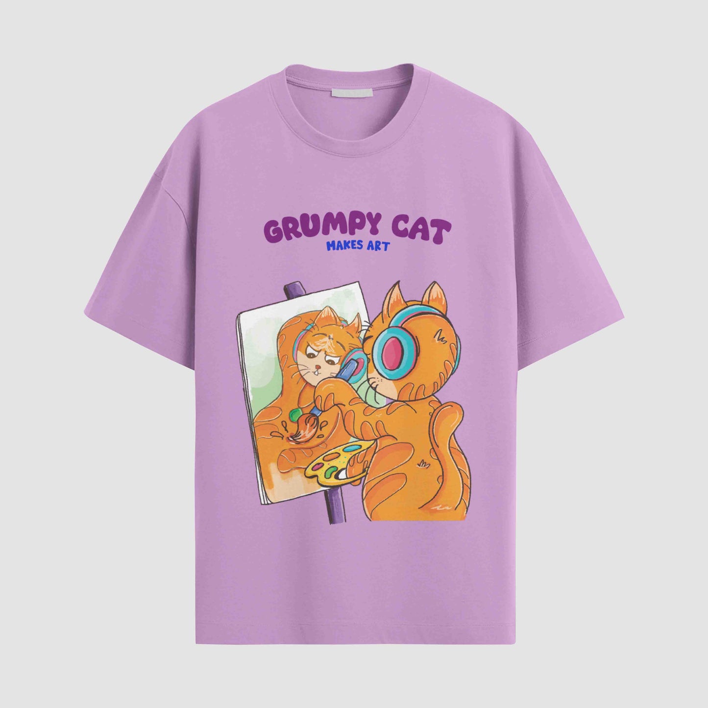 Grumpy cat makes art