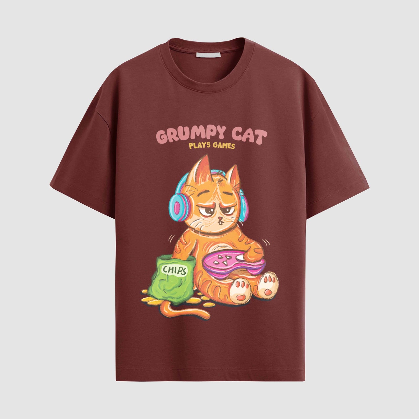 Grumpy cat plays games