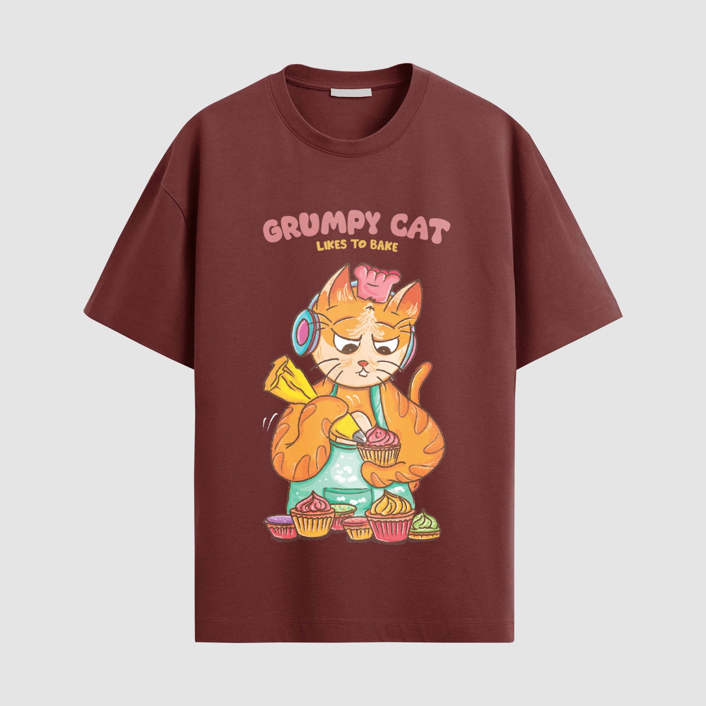 Grumpy cat likes to bake