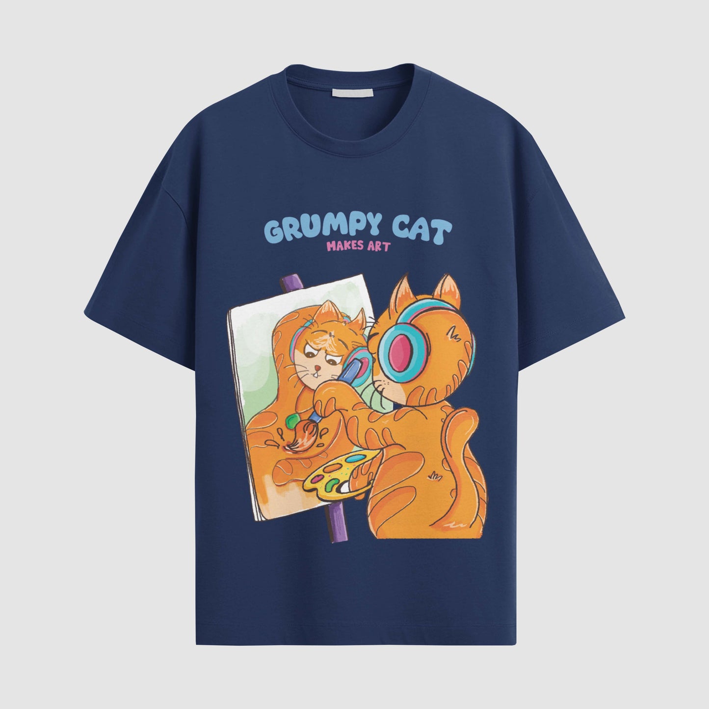 Grumpy cat makes art