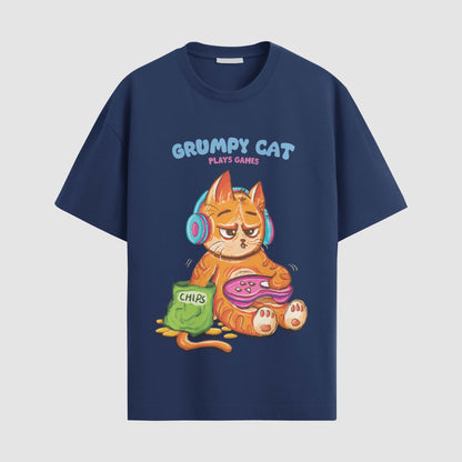 Grumpy cat plays games