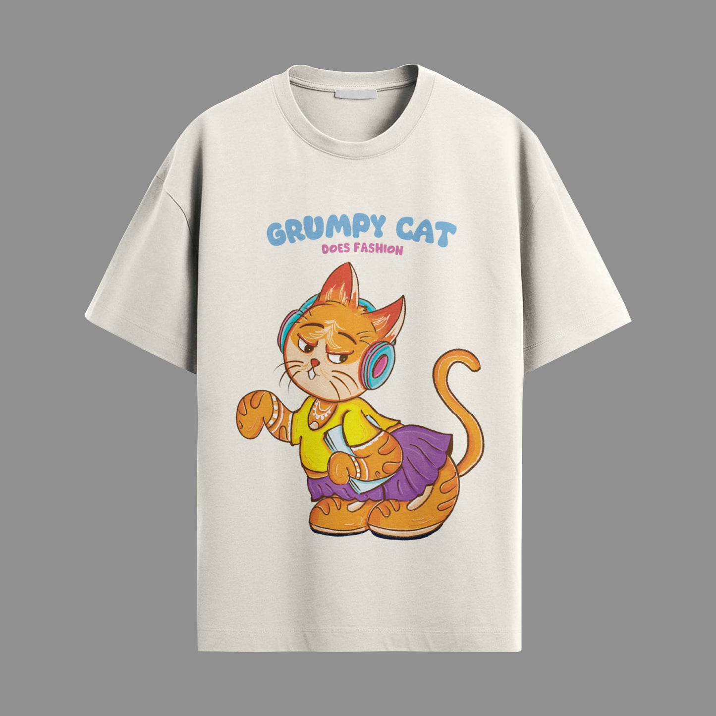 Grumpy cat does fashion