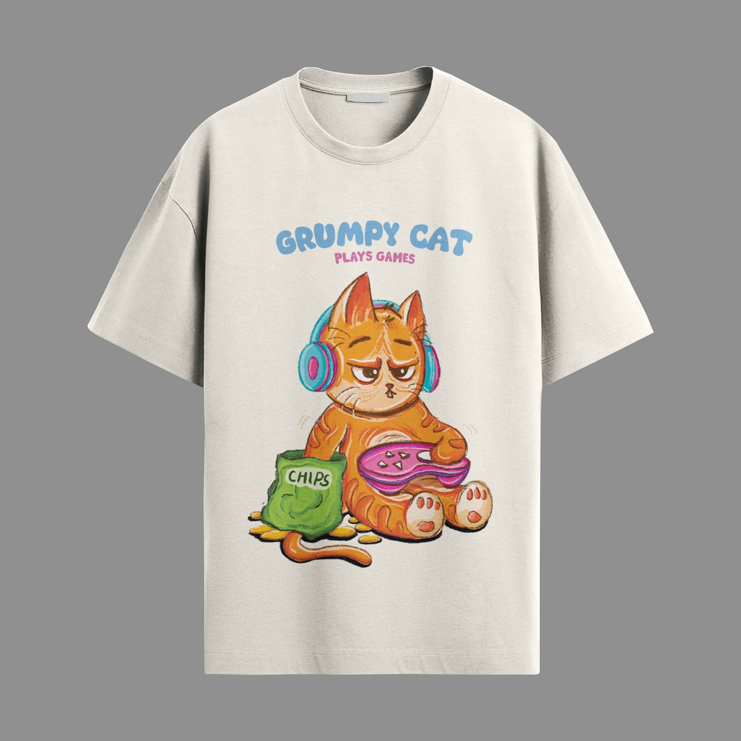 Grumpy cat plays games