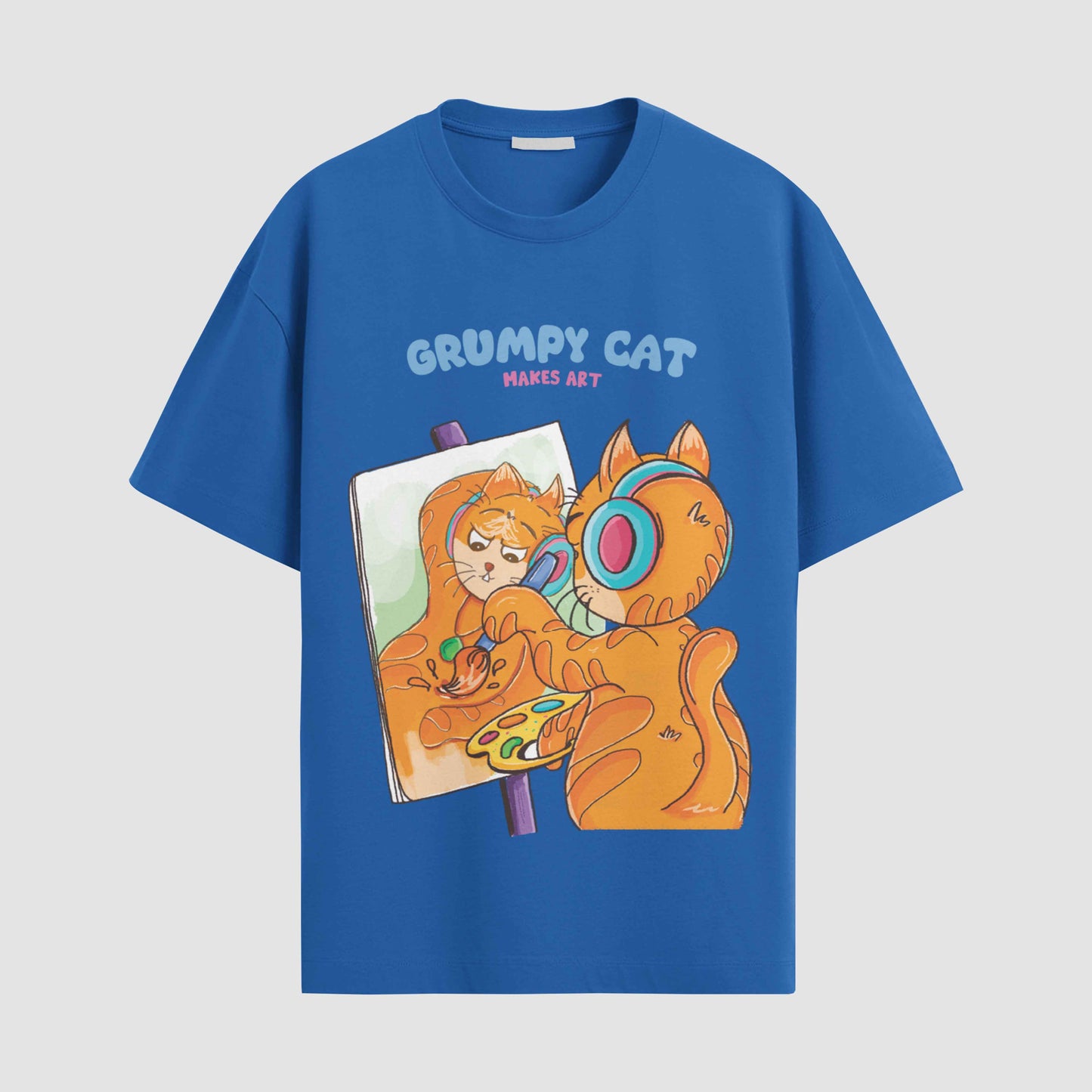 Grumpy cat makes art