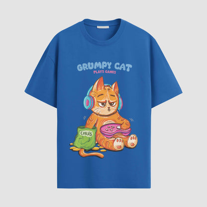 Grumpy cat plays games