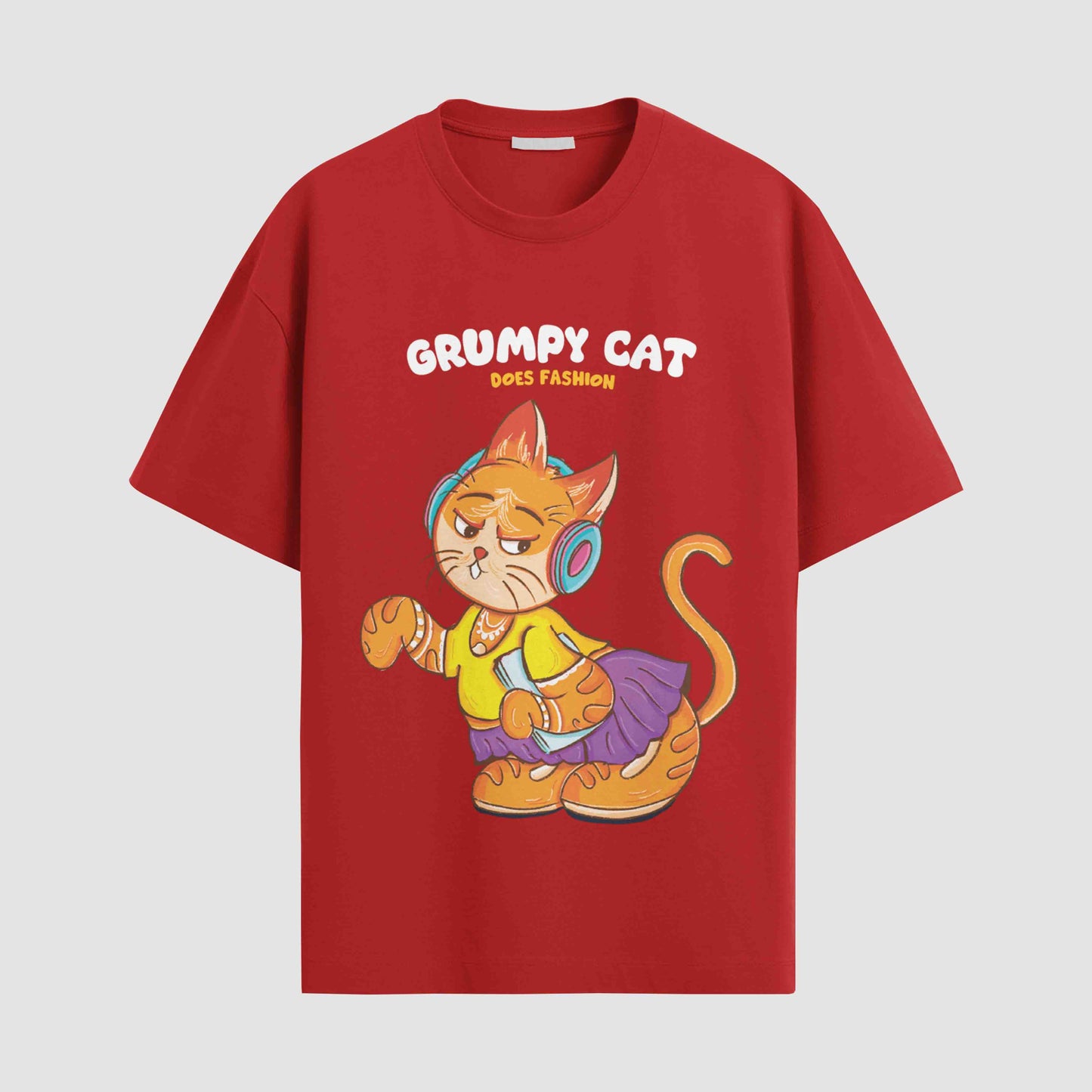 Grumpy cat does fashion