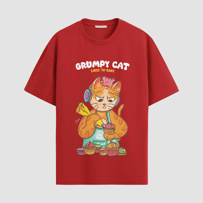 Grumpy cat likes to bake