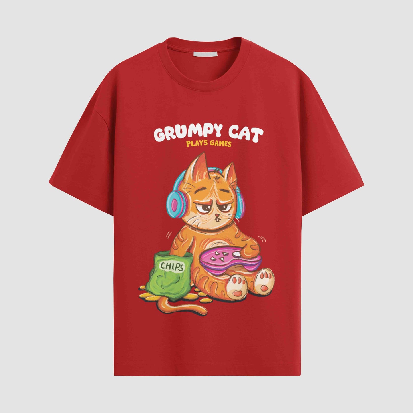 Grumpy cat plays games