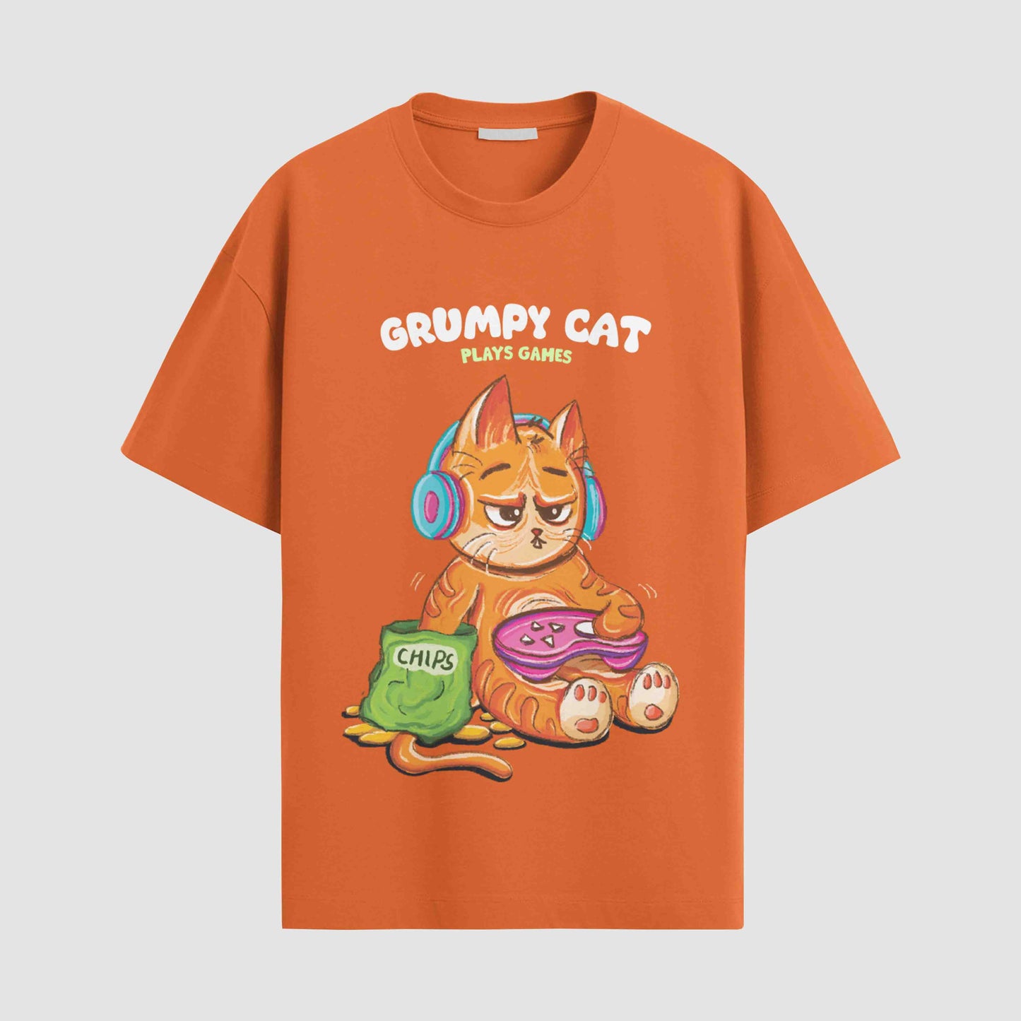 Grumpy cat plays games