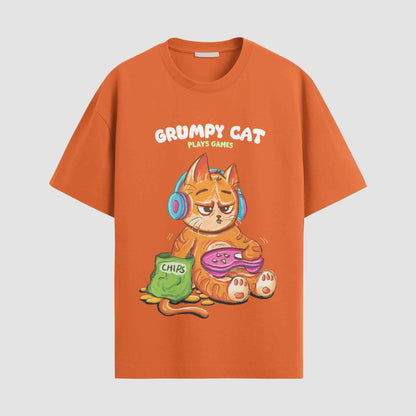 Grumpy cat plays games