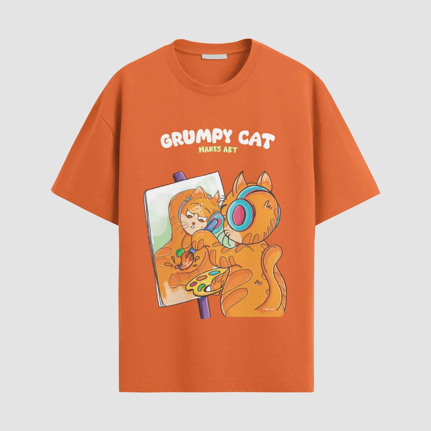 Grumpy cat makes art