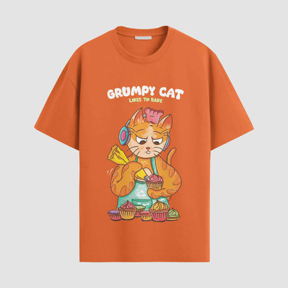 Grumpy cat likes to bake