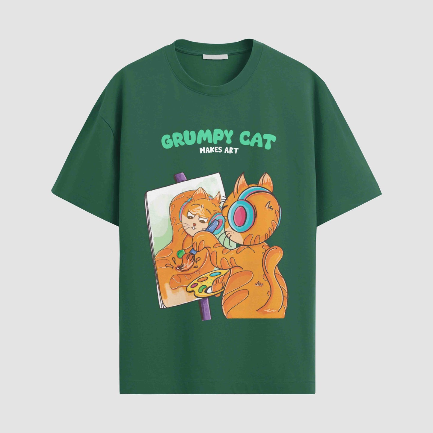 Grumpy cat makes art