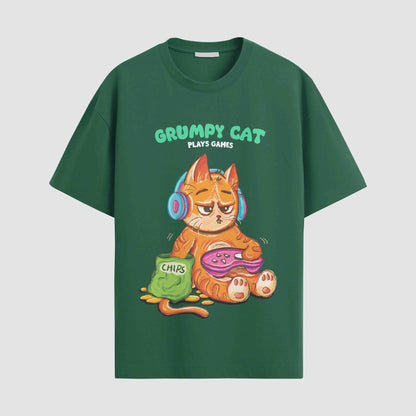 Grumpy cat plays games