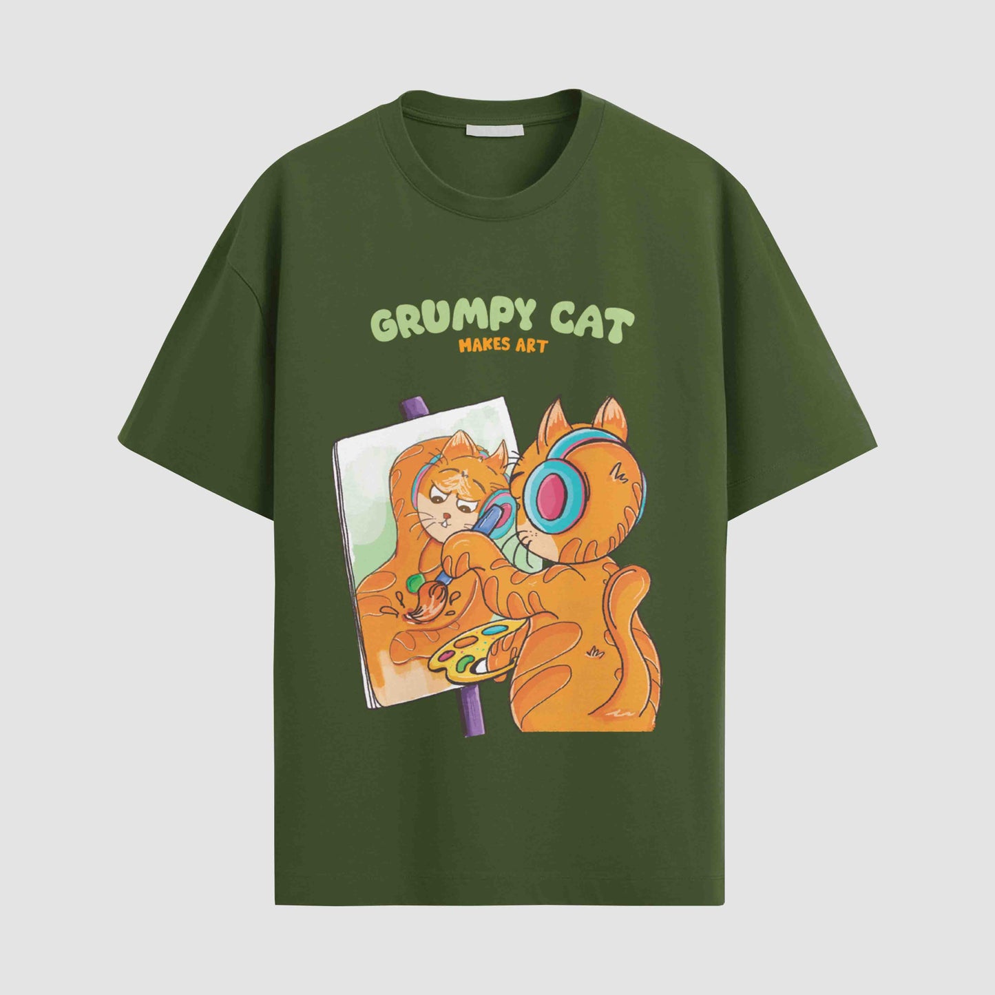 Grumpy cat makes art