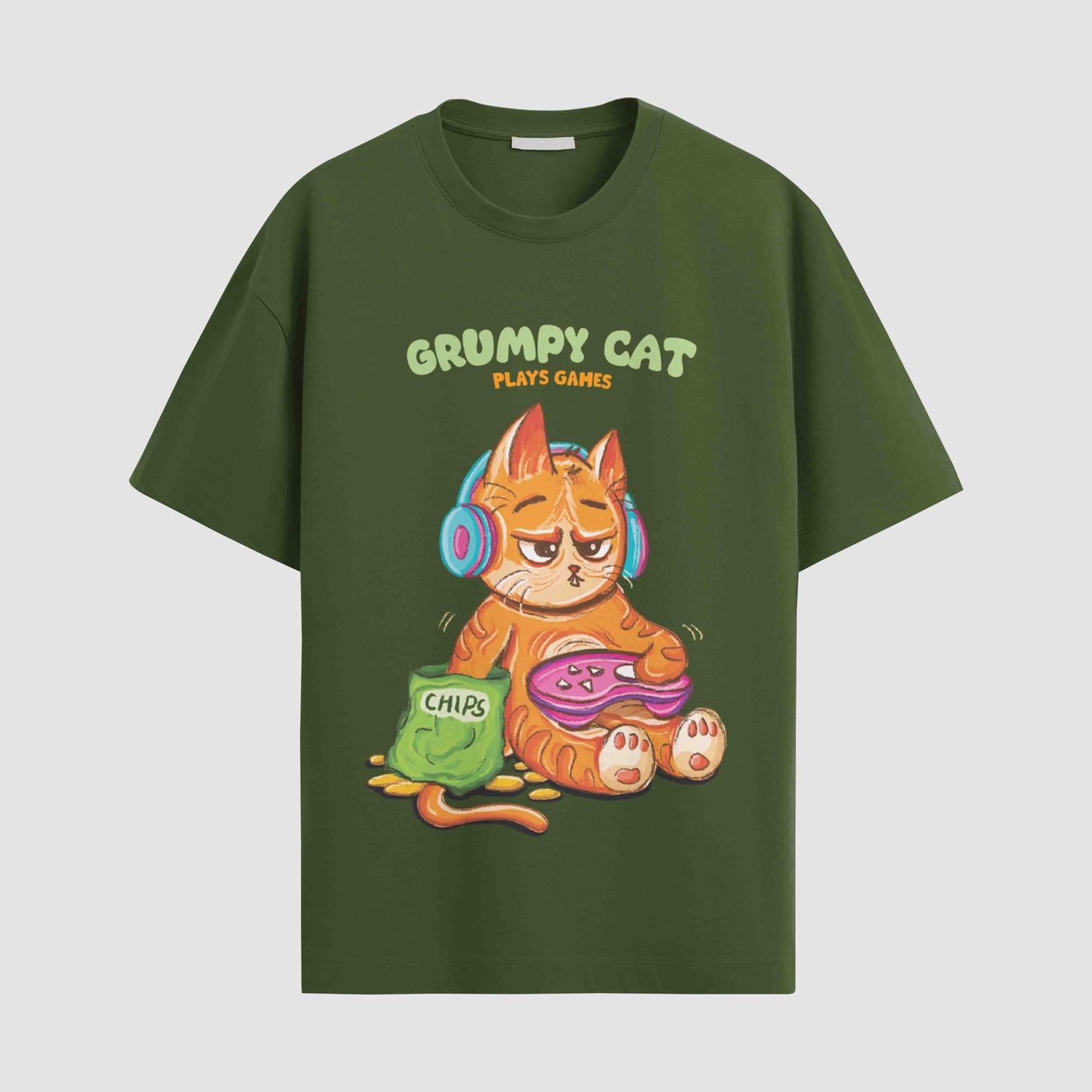 Grumpy cat plays games