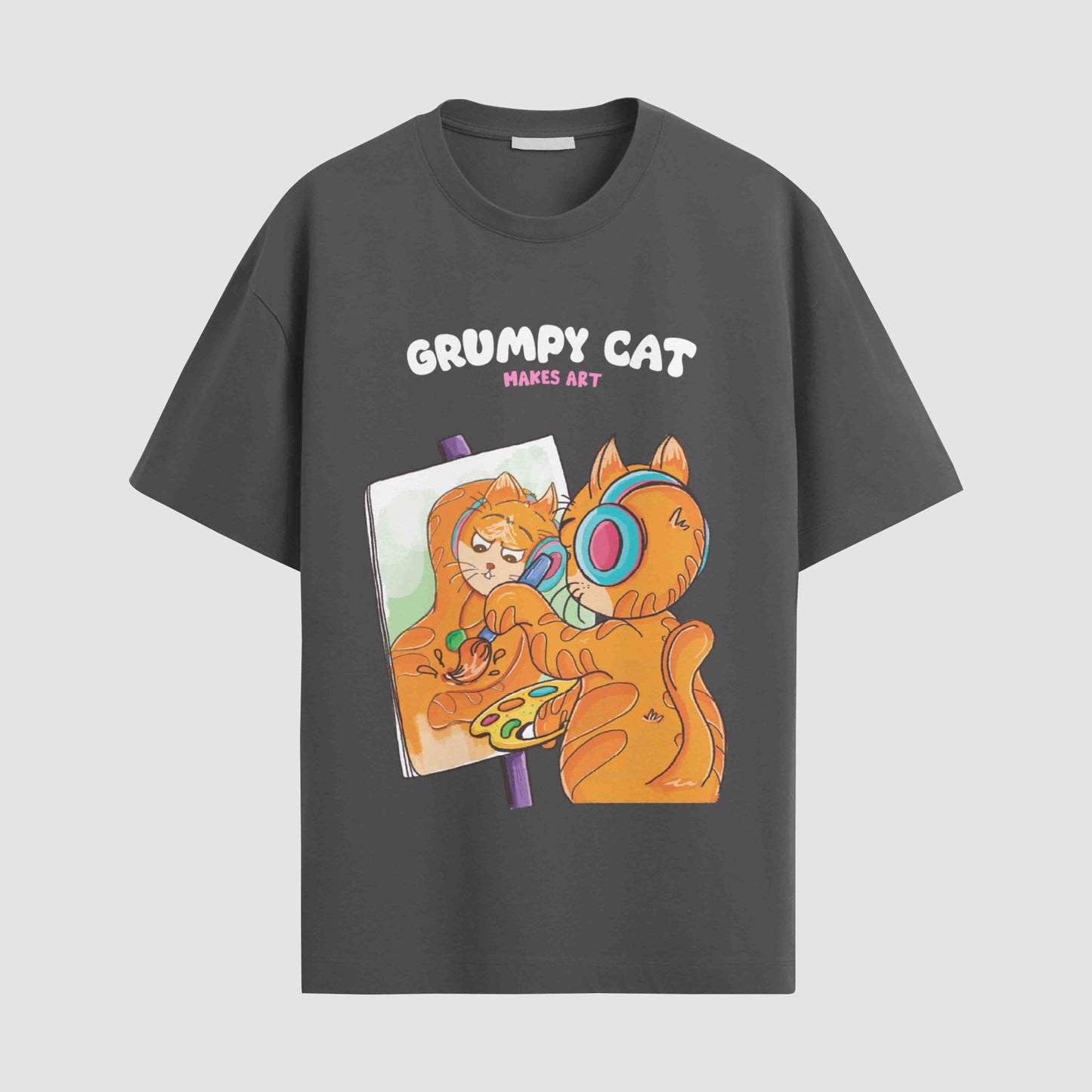 Grumpy cat makes art