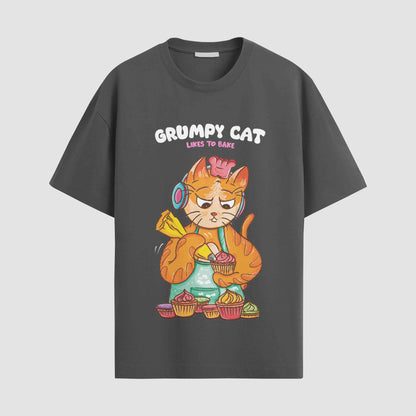 Grumpy cat likes to bake