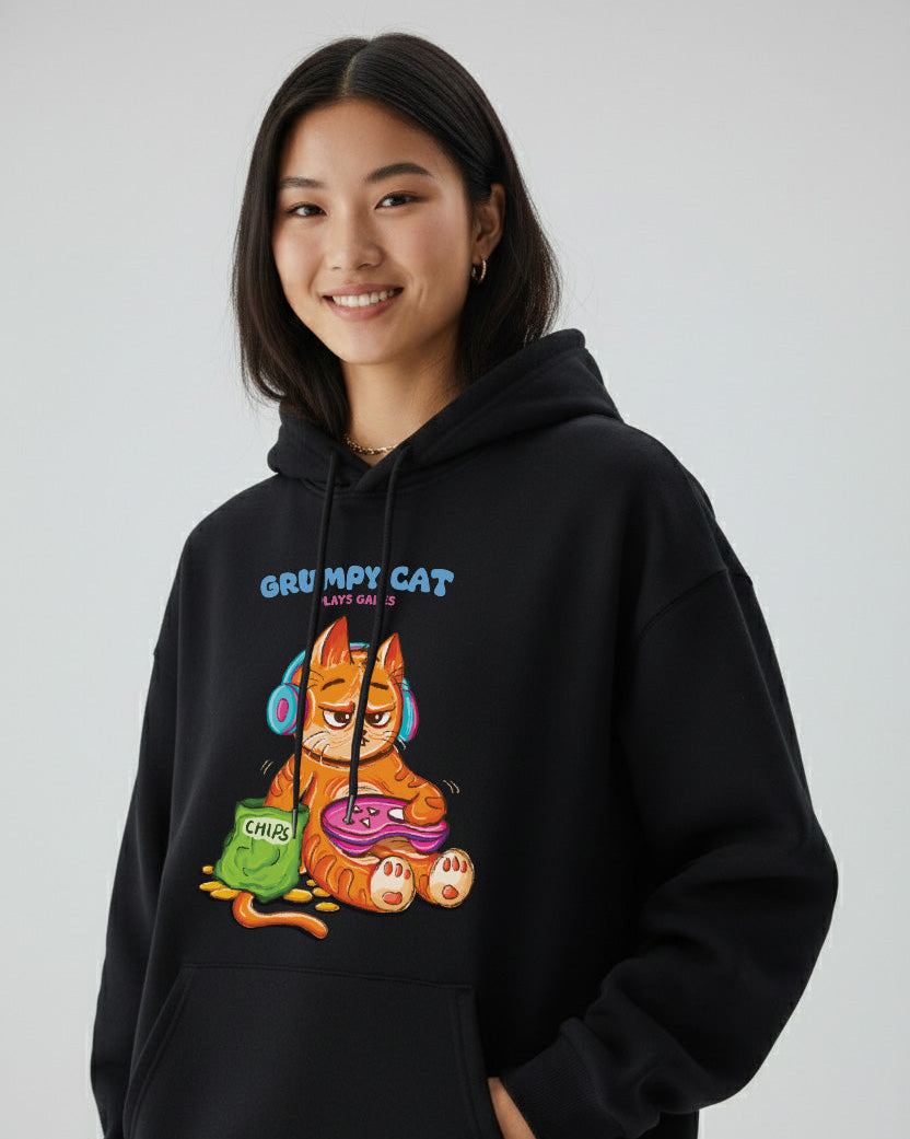 Grumpy Cat is a Gamer Hoodie