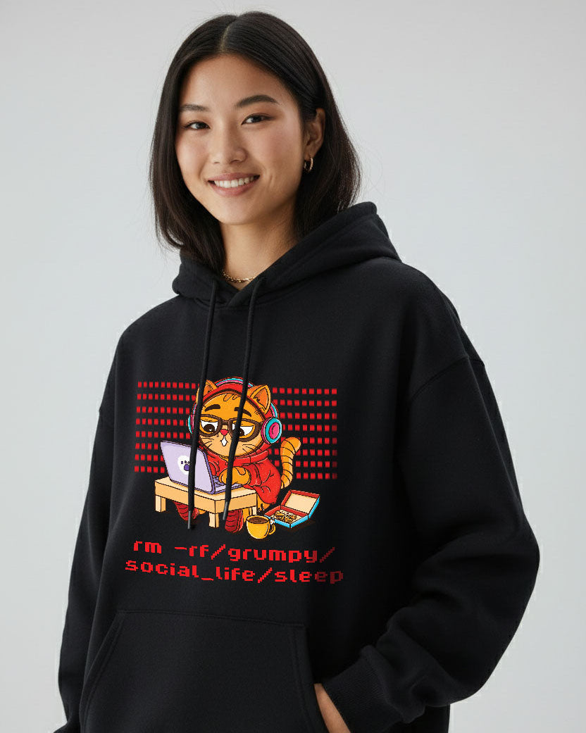 Grumpy Cat is a Coder Hoodie