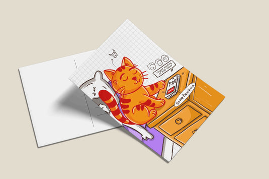 Cats being cats postcards - Button