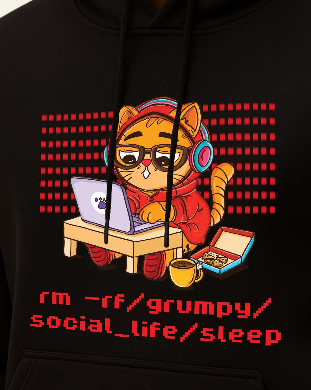 Grumpy Cat is a Coder Hoodie
