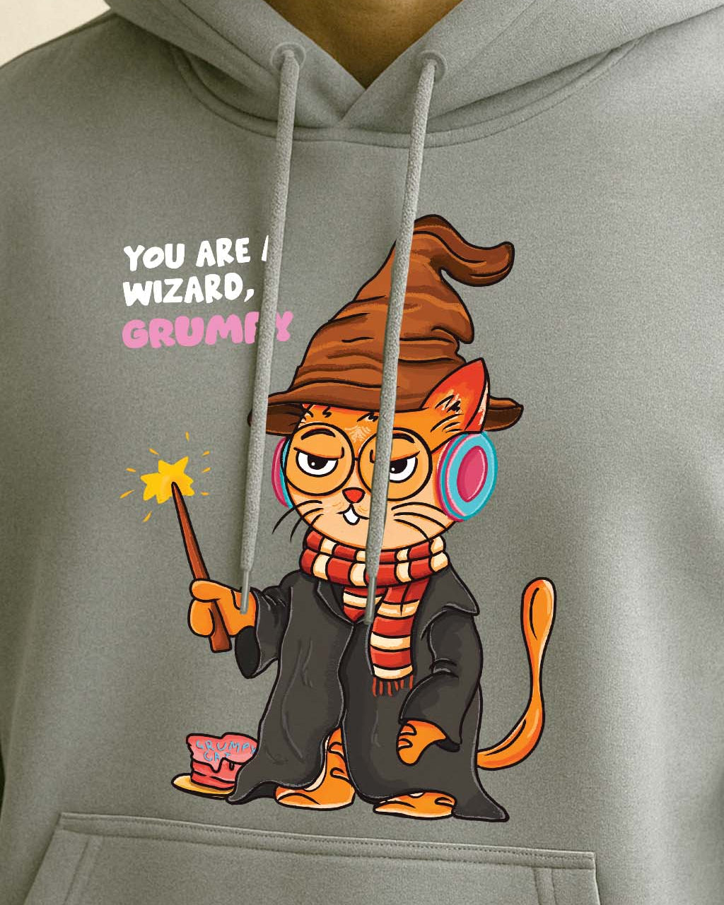 Grumpy Cat is a Wizard Hoodie