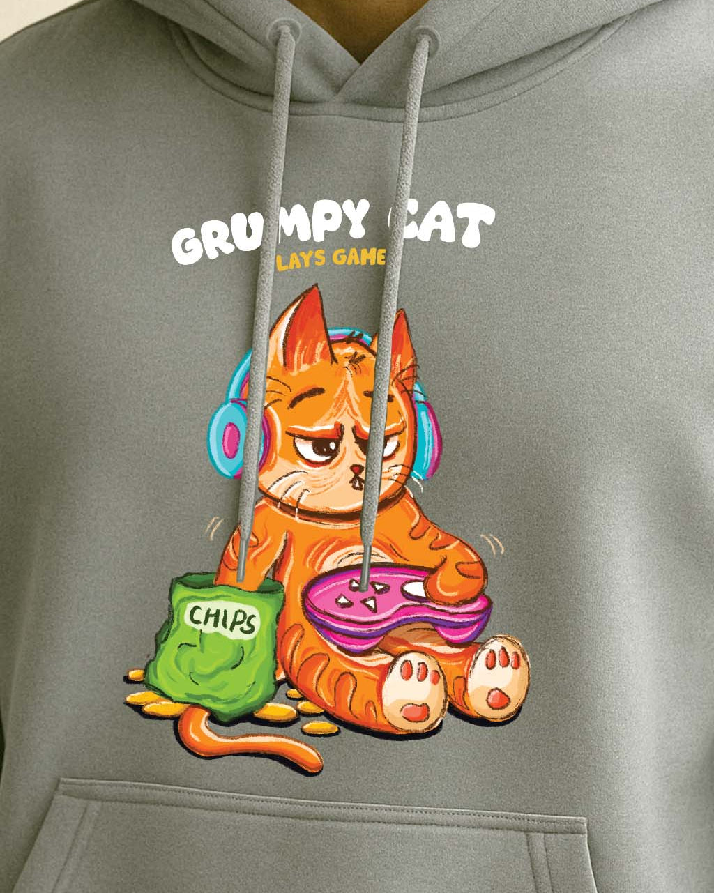 Grumpy Cat is a Gamer Hoodie