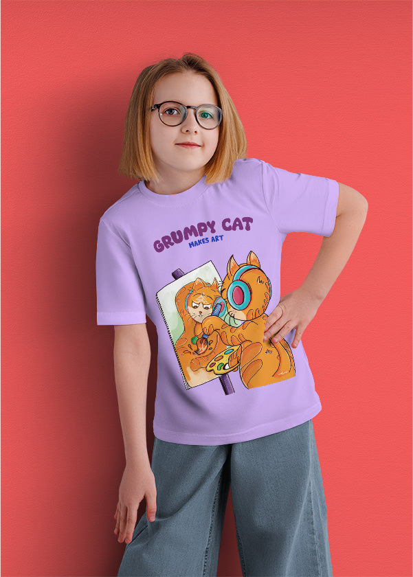 Grumpy cat makes art (kids)