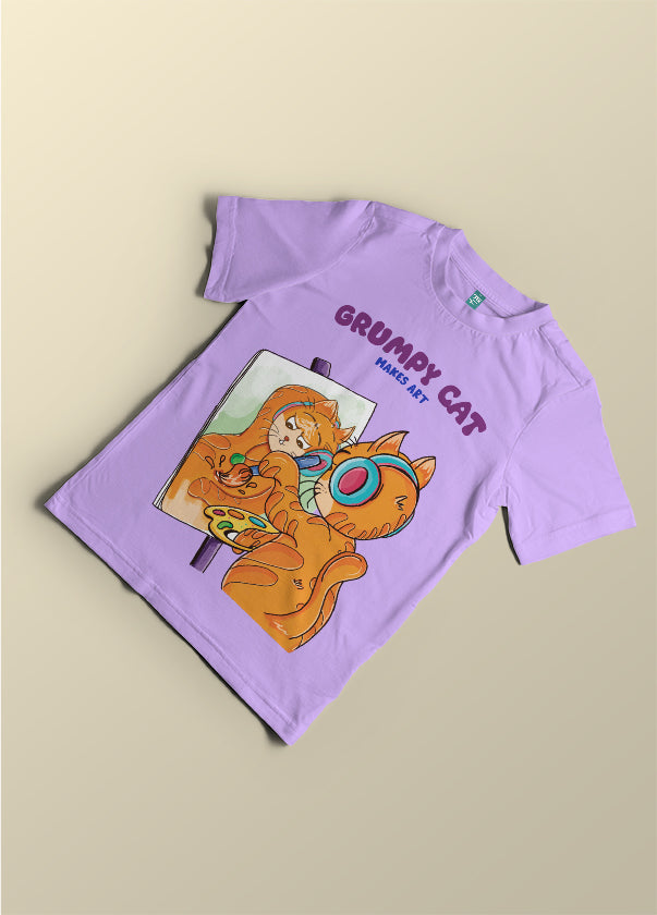 Grumpy cat makes art (kids)