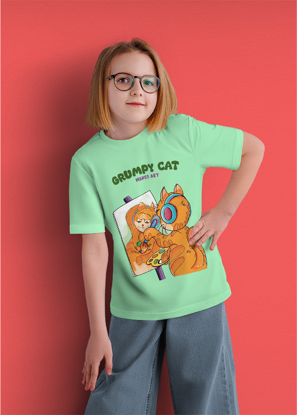 Grumpy cat makes art (kids)