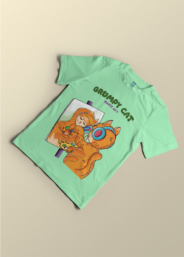 Grumpy cat makes art (kids)