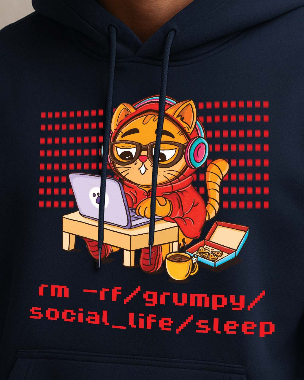 Grumpy Cat is a Coder Hoodie