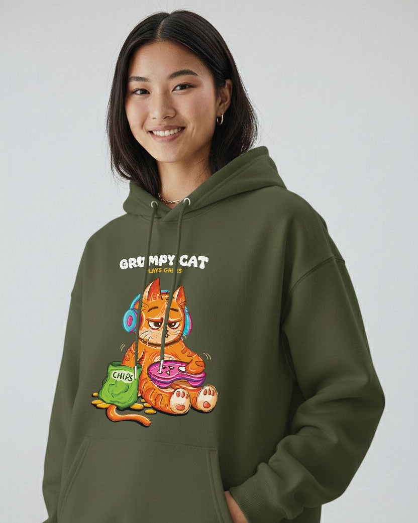 Grumpy Cat is a Gamer Hoodie