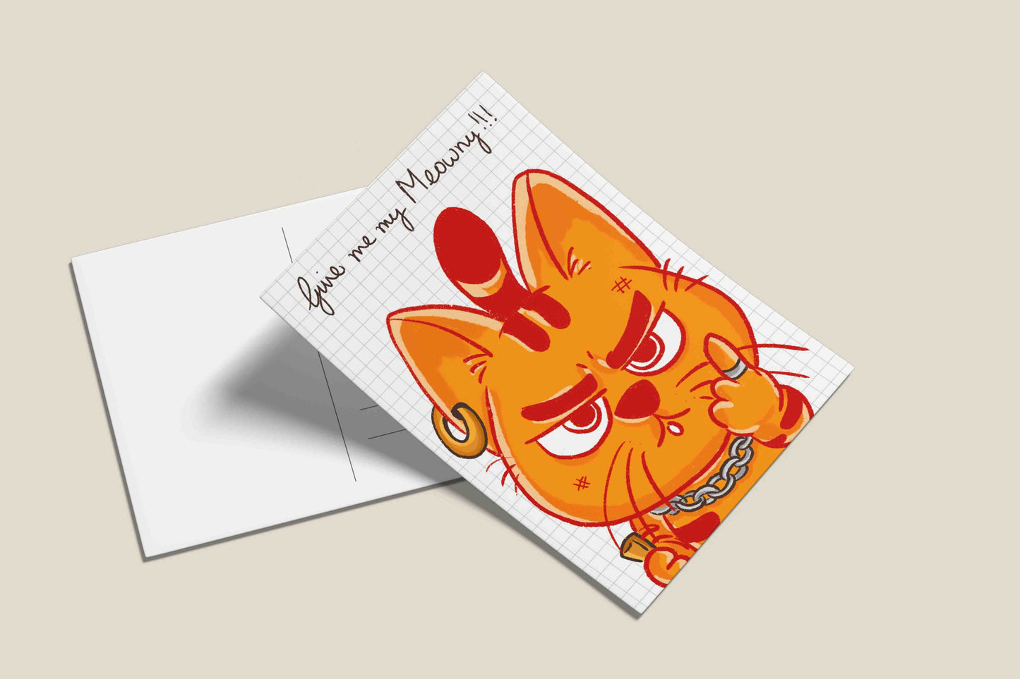 Cats being cats postcards - Rowdy