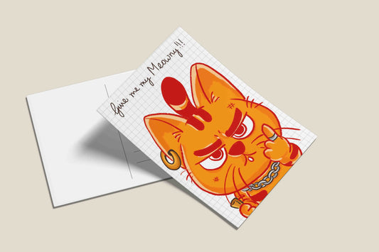 Cats being cats postcards - Rowdy