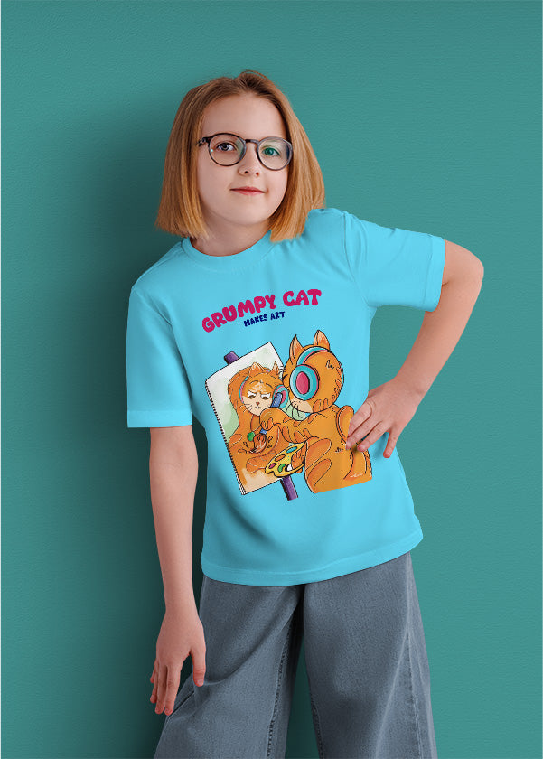 Grumpy cat makes art (kids)
