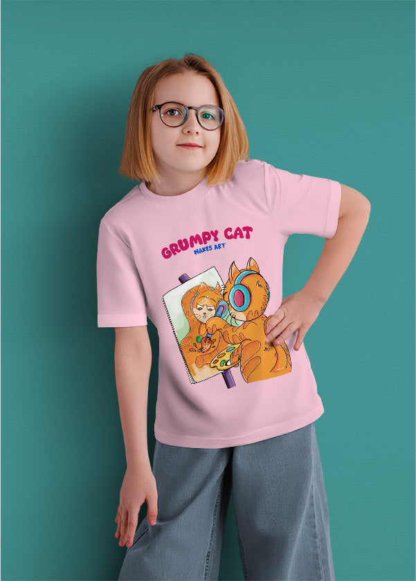 Grumpy cat makes art (kids)