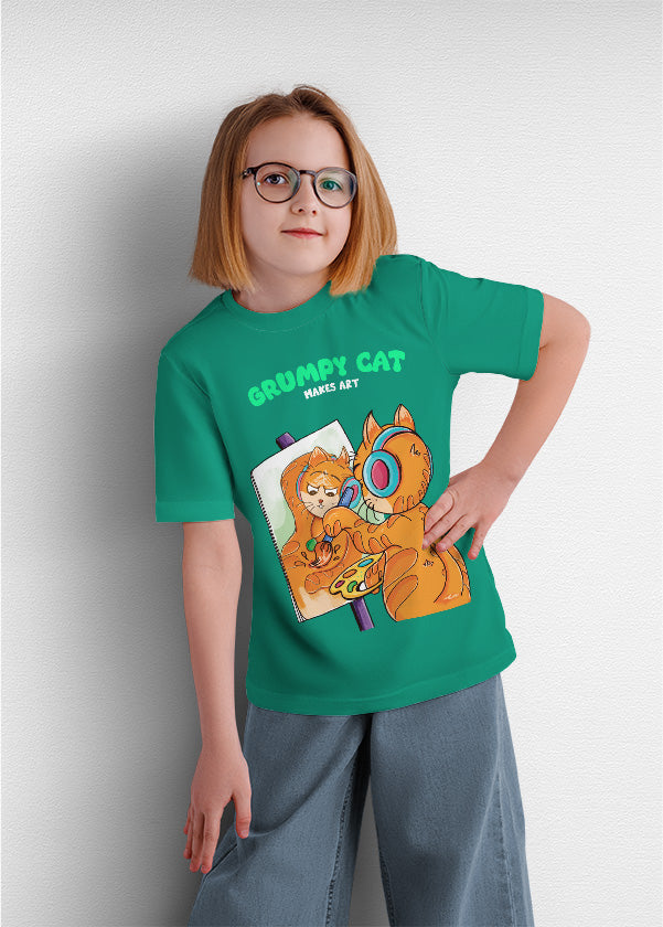 Grumpy cat makes art (kids)
