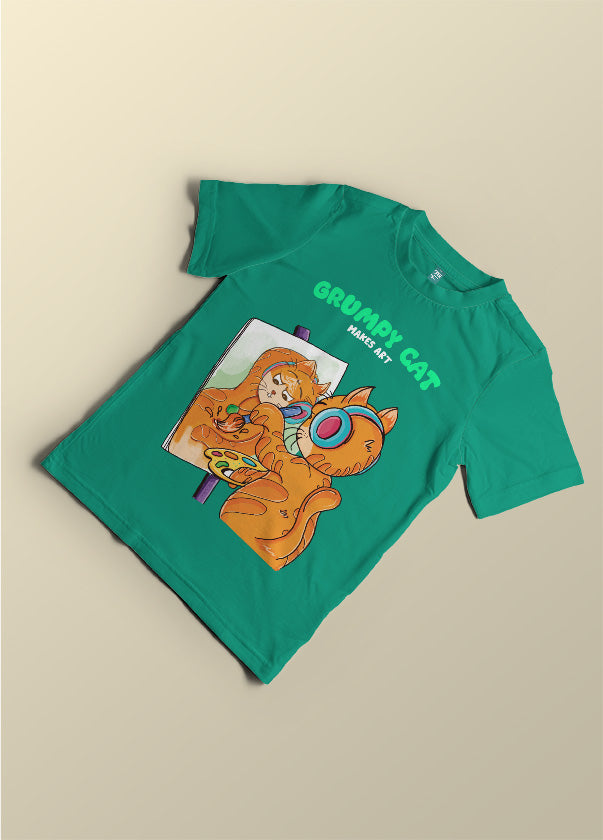 Grumpy cat makes art (kids)