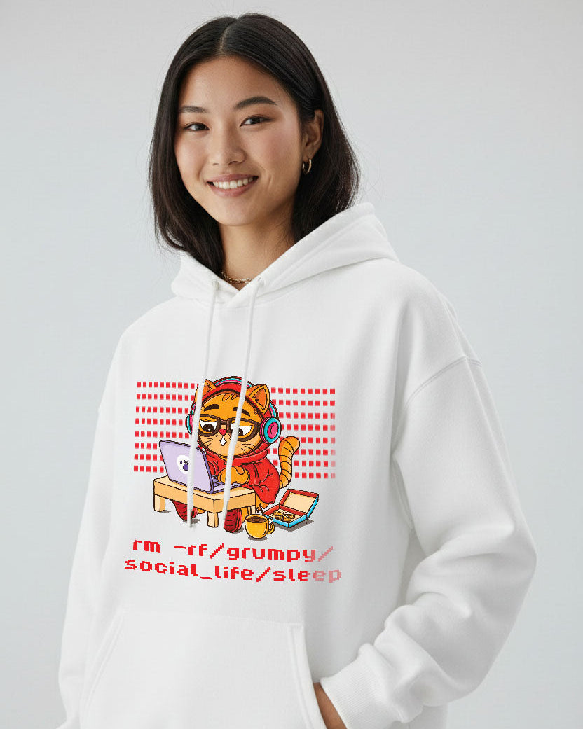 Grumpy Cat is a Coder Hoodie