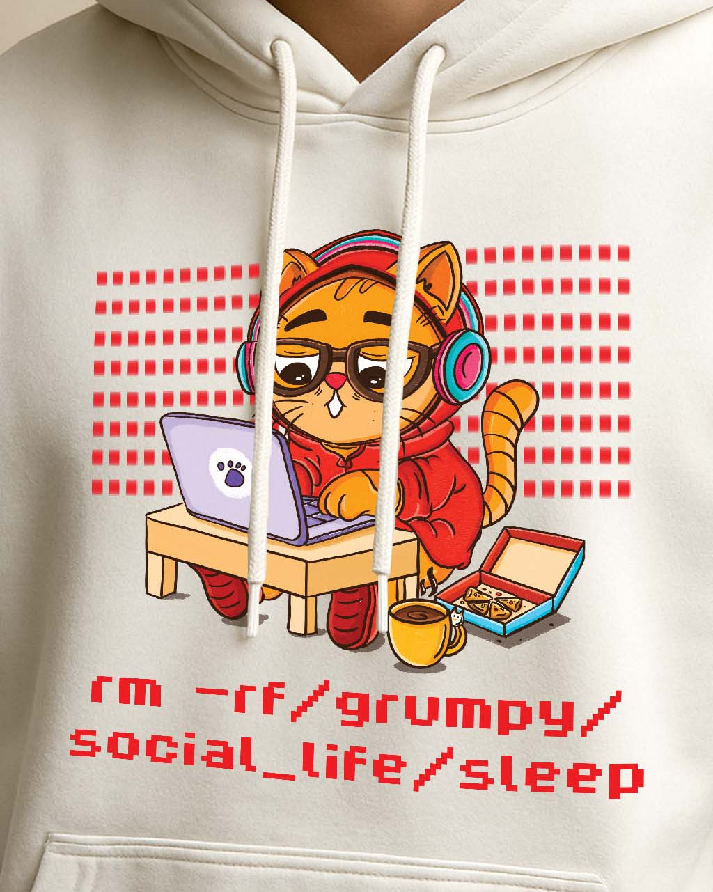 Grumpy Cat is a Coder Hoodie