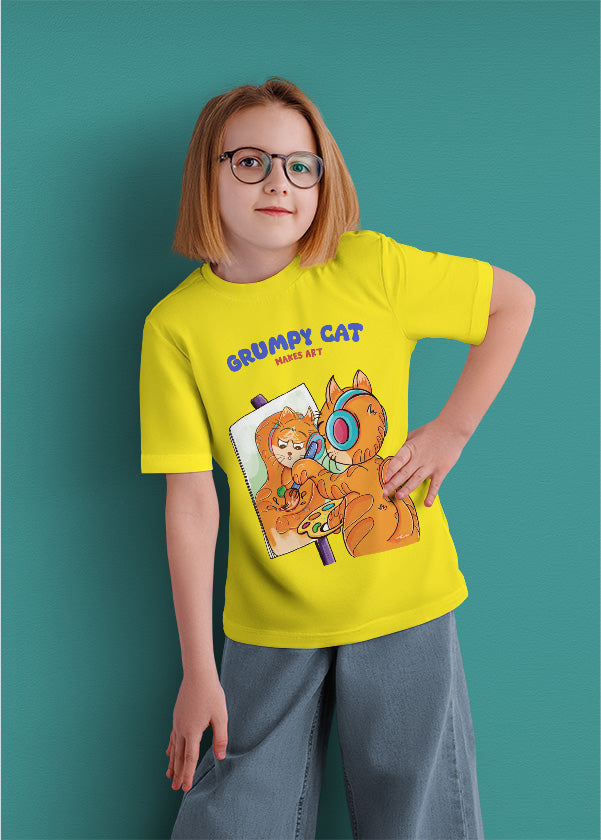 Grumpy cat makes art (kids)